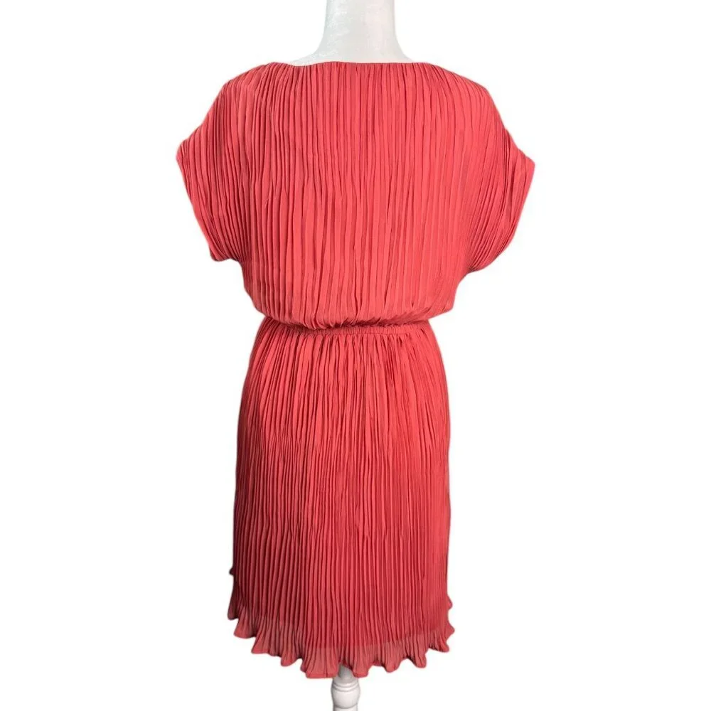 Madewell Artemis Brick Dust Pleated Mini Dress #C0925 Women's Size Small